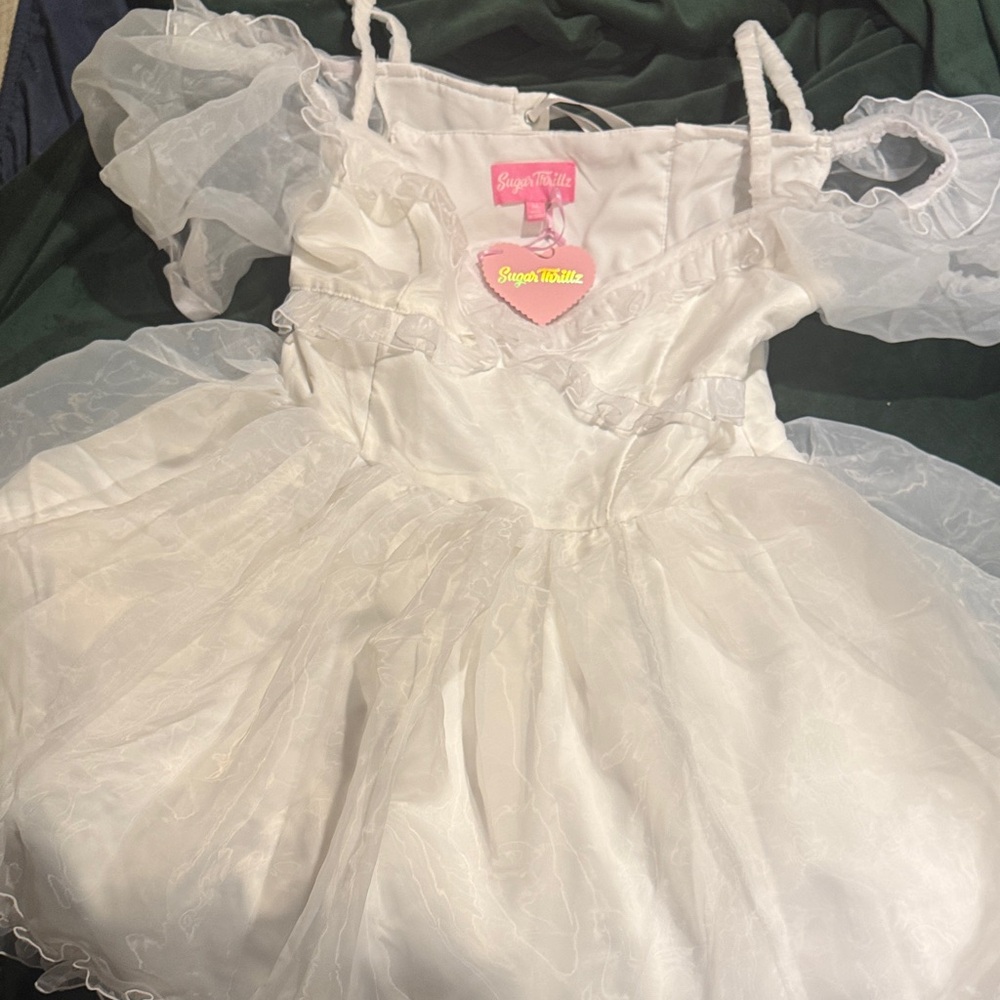 Sugar Thrillz White Midi Dress